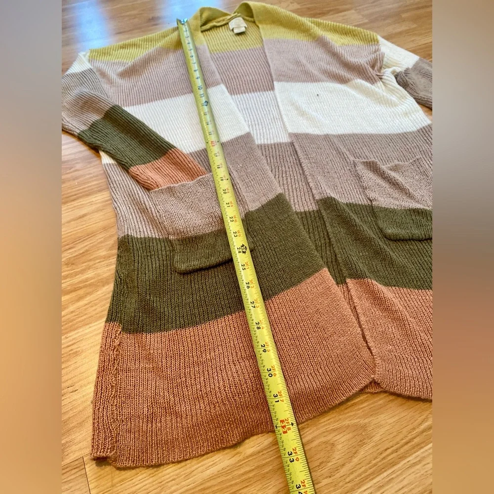 Multicolor Open Front Cardigan - Size L - Picture 3 of 6